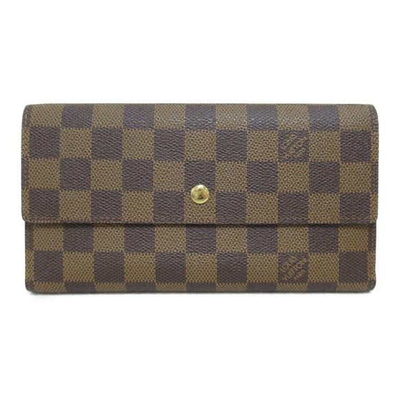 LOUIS VUITTON Portefeuille International Trifold Long Wallet Damier ebene - Picture 1 of 8